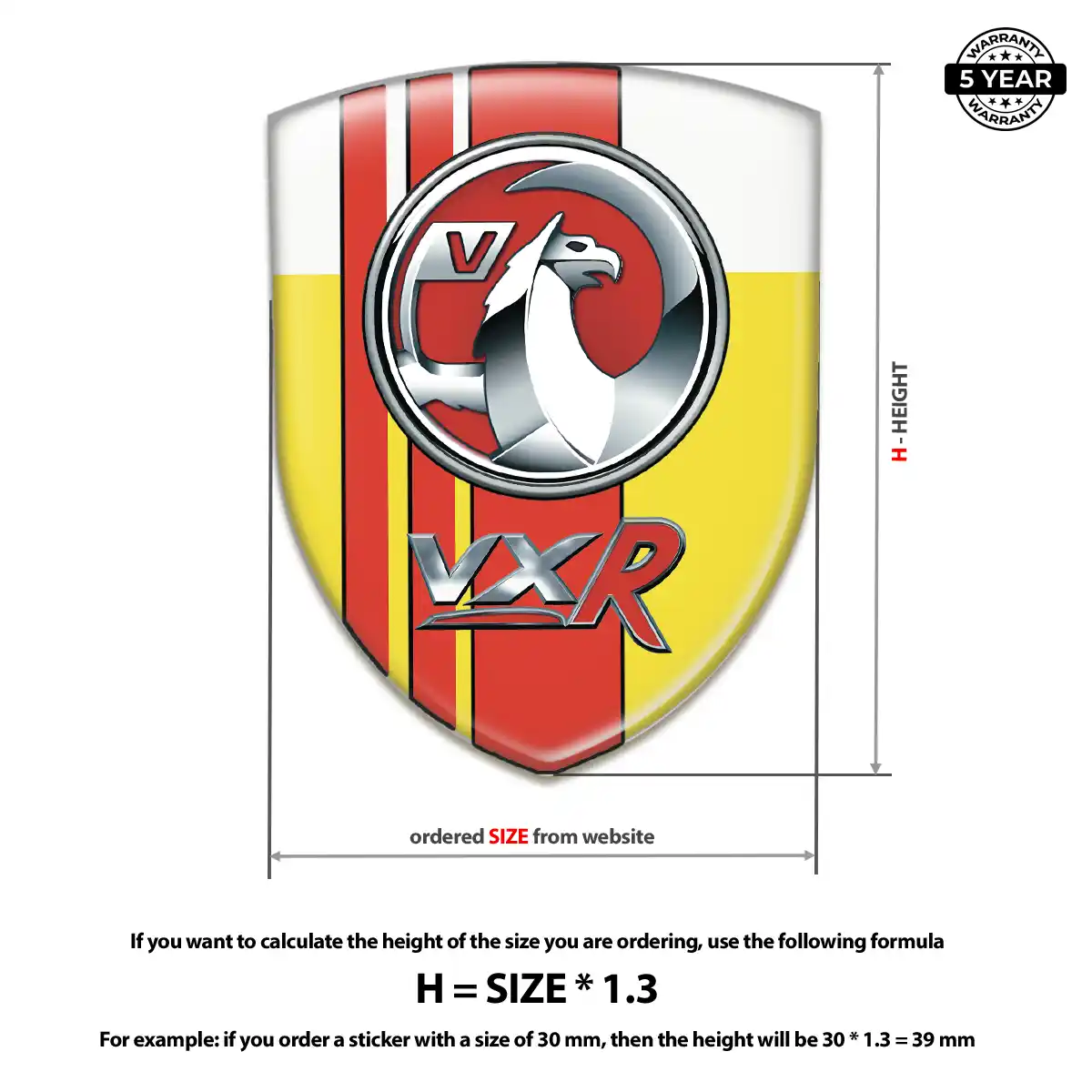 Vauxhall Silicone Sticker Interior Luxe