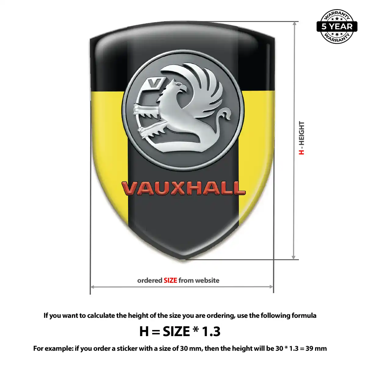 Vauxhall Silicone Sticker Opulent Line