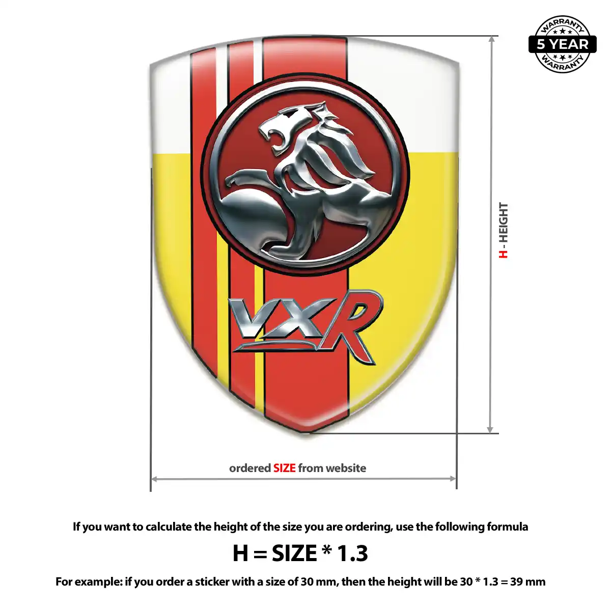 Vauxhall Silicone Sticker Resin Elite