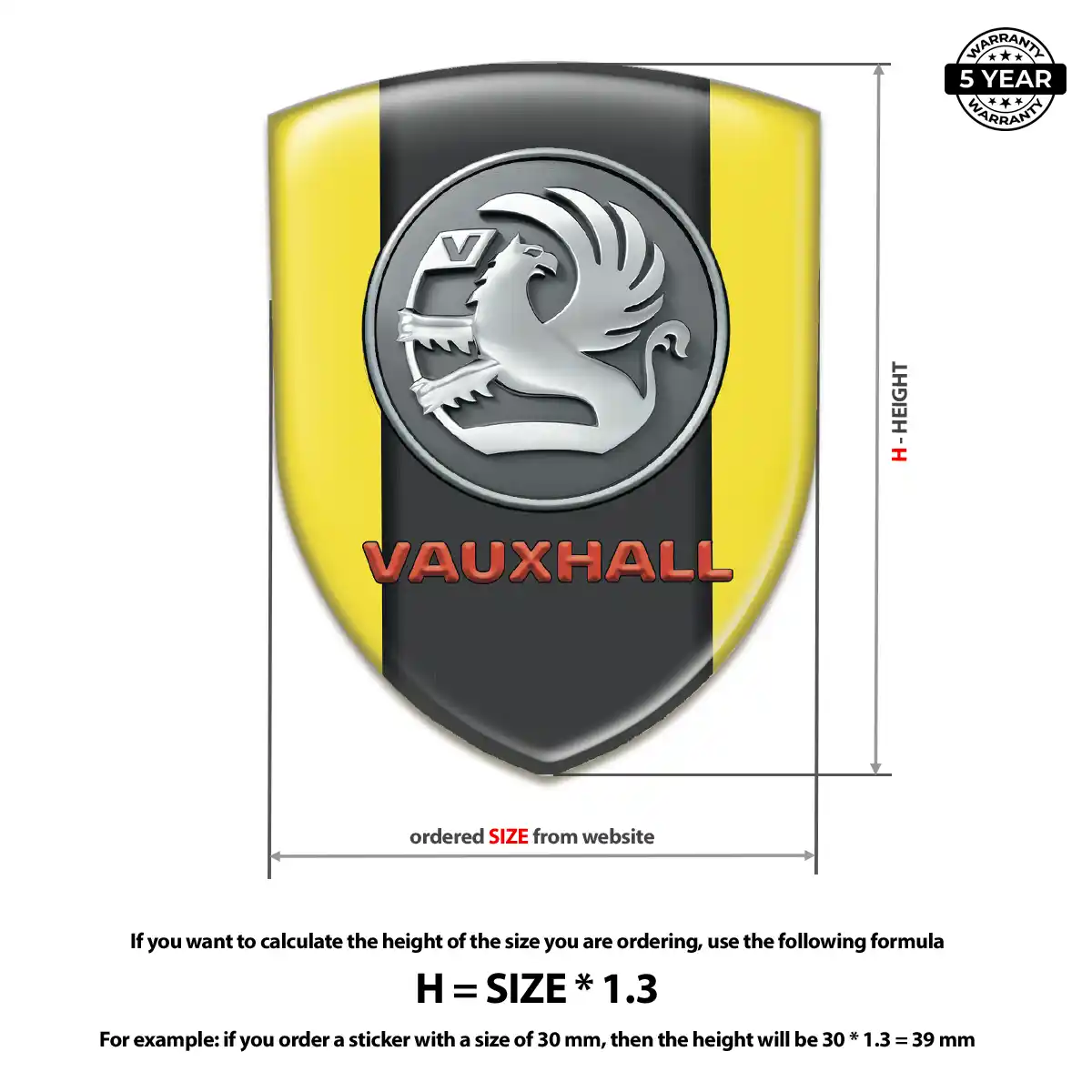 Vauxhall Silicone Sticker Signature Grade
