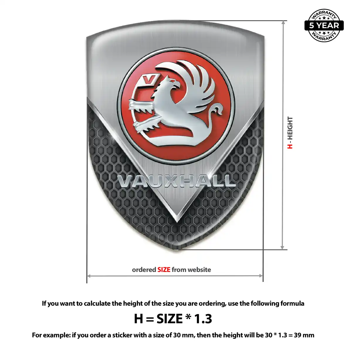 Vauxhall Sticker Elite Finish