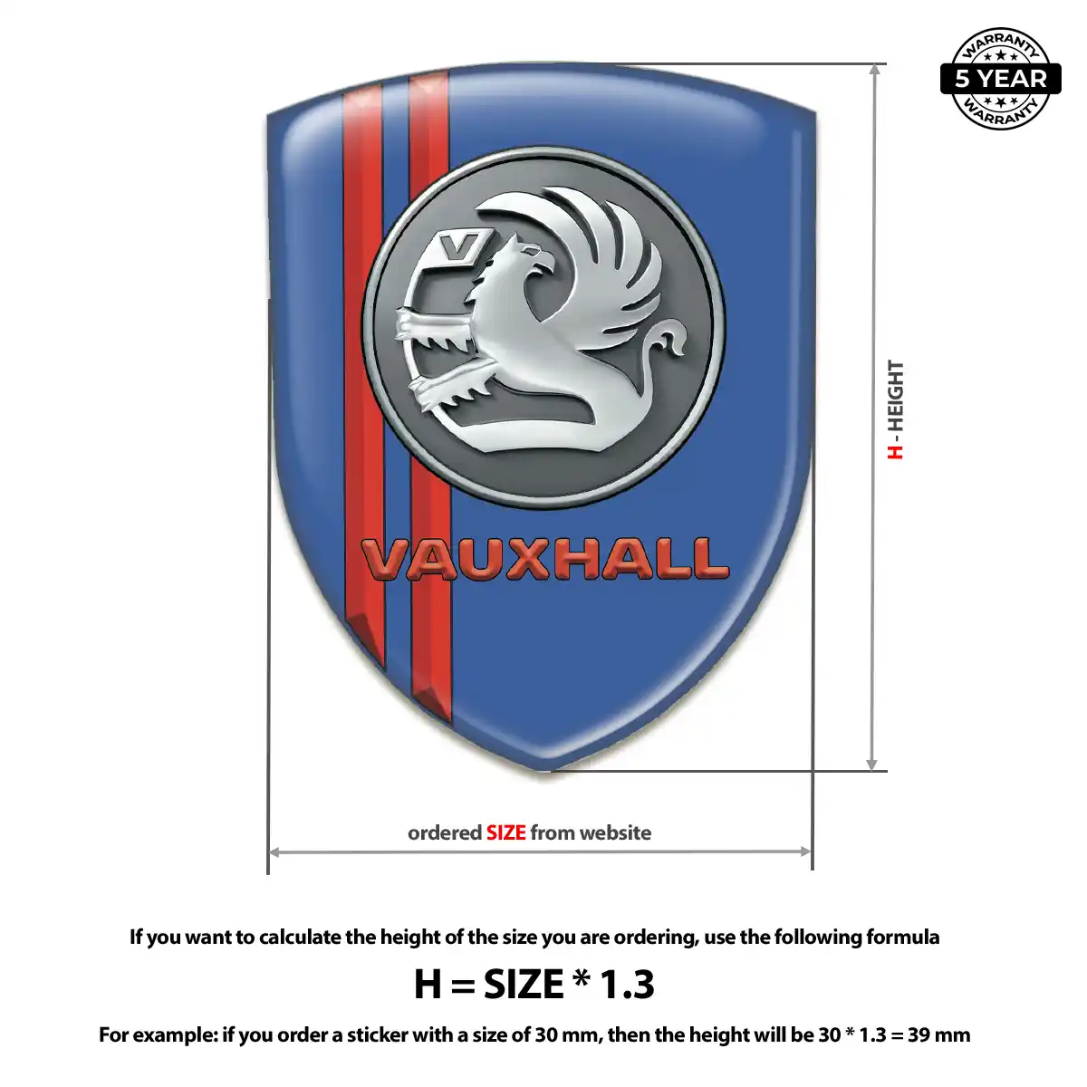 Vauxhall Sticker Opulent Line