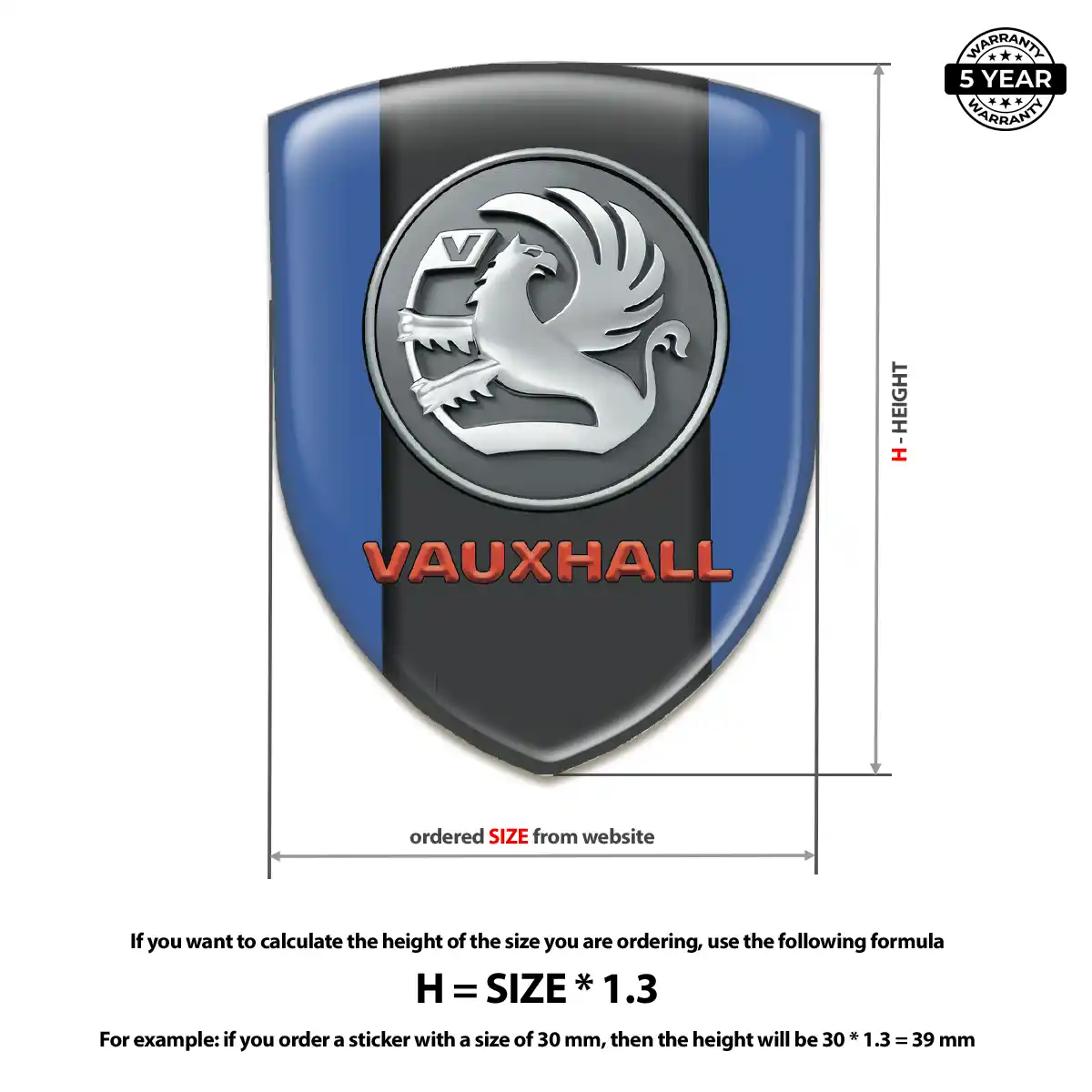 Vauxhall Sticker Prime Quality