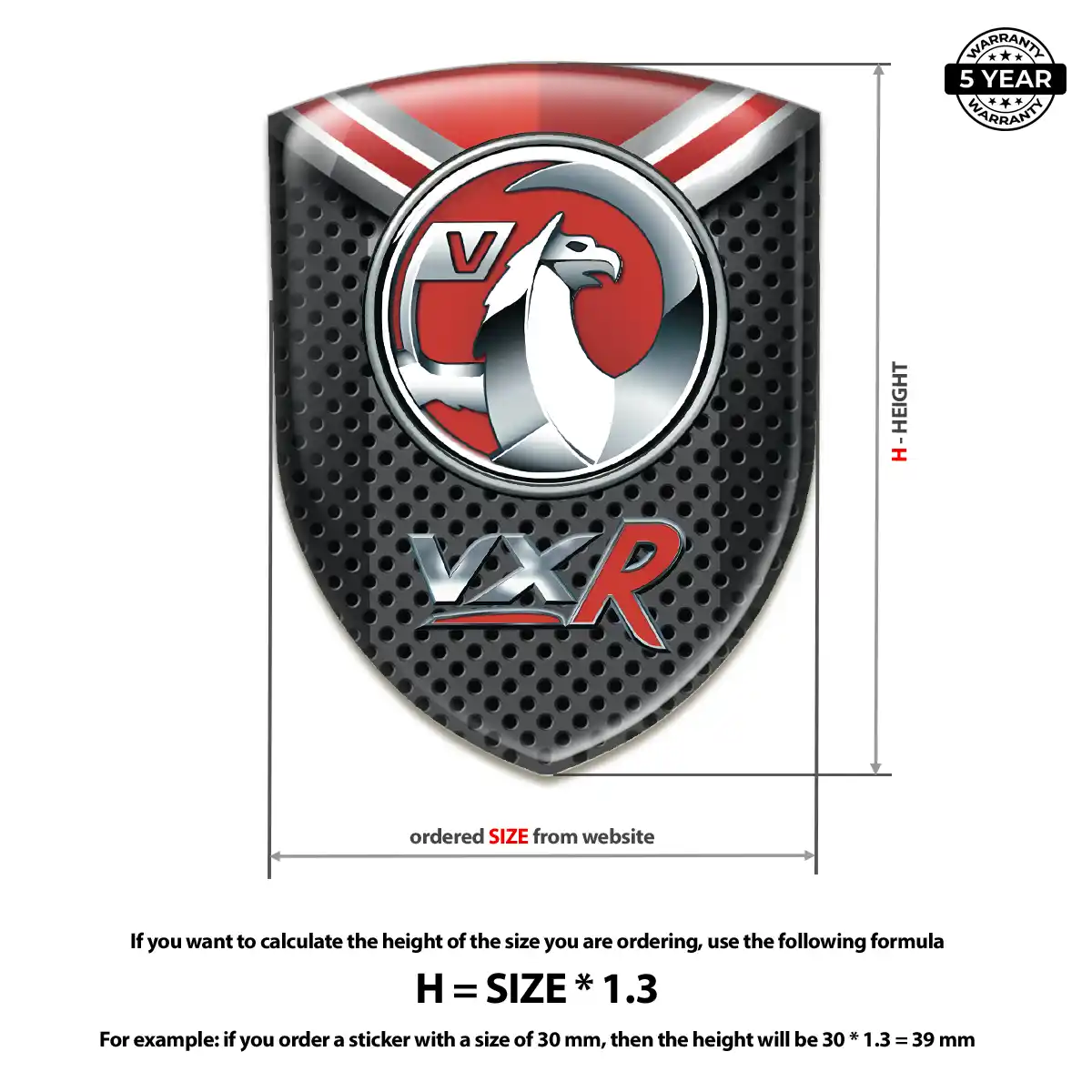 Vauxhall Sticker Resin Elite