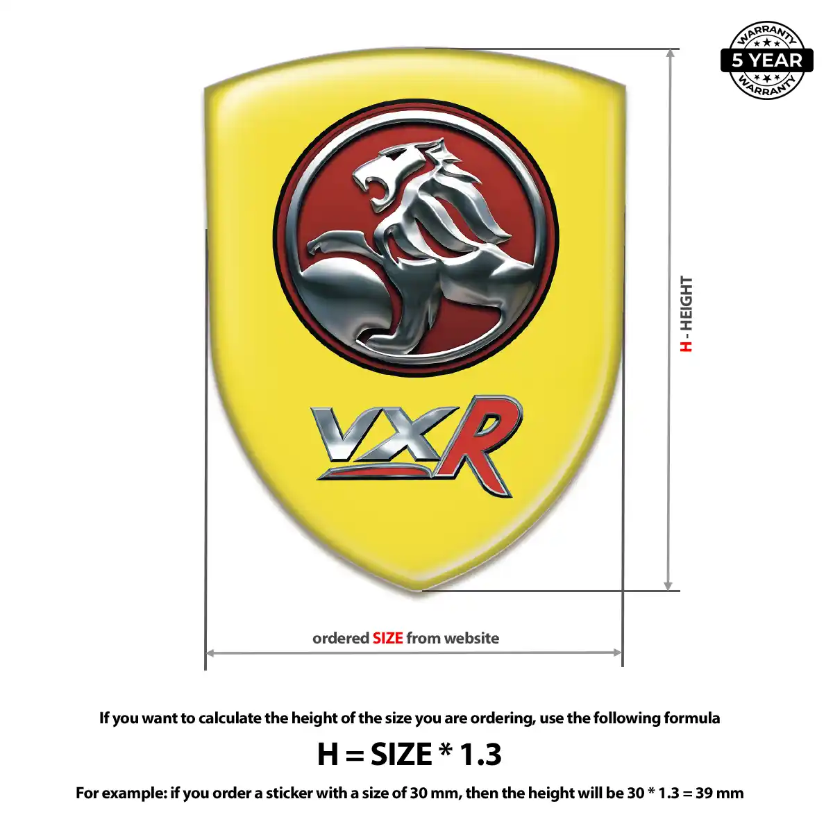 Vauxhall Sticker Resin Luxe
