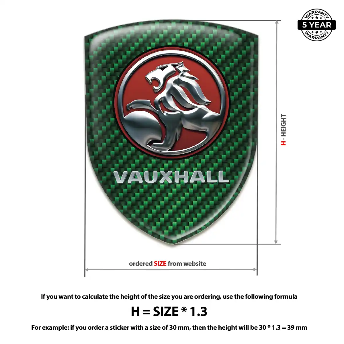 Vauxhall Vehicle Logo Sticker Cabin Style