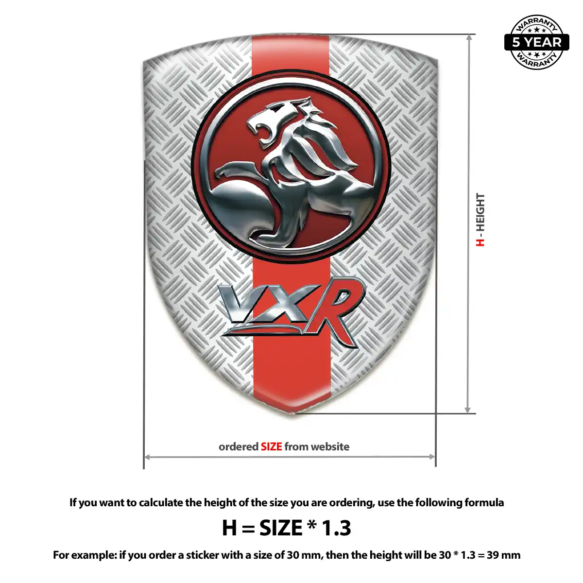 Vauxhall Vehicle Logo Sticker Deluxe Edition