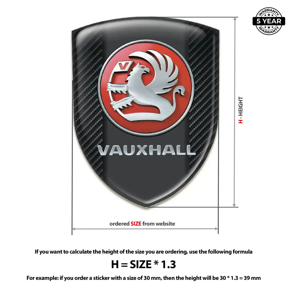 Vauxhall Vehicle Logo Sticker Elite Edition
