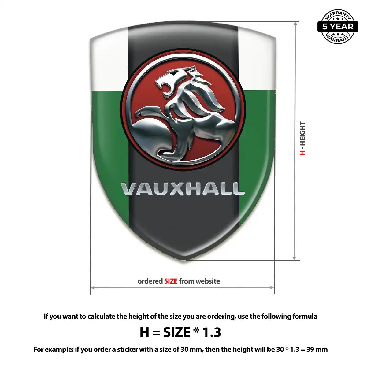 Vauxhall Vehicle Logo Sticker Exterior Luxe