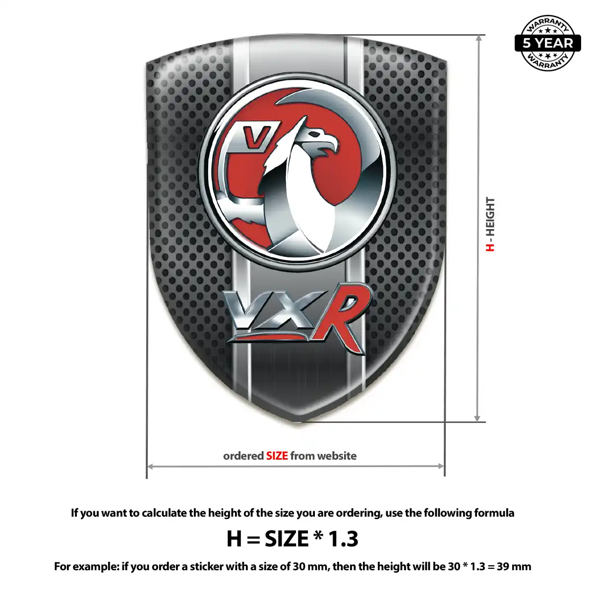 Vauxhall Vehicle Logo Sticker Interior Elegance