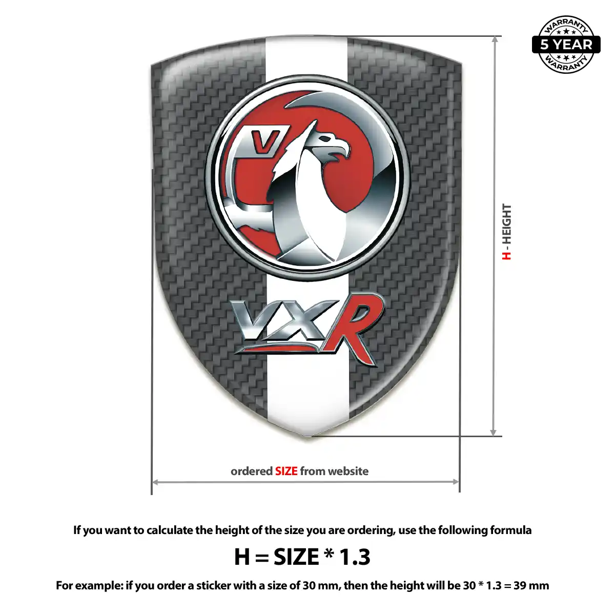 Vauxhall Vehicle Logo Sticker Opulent Line