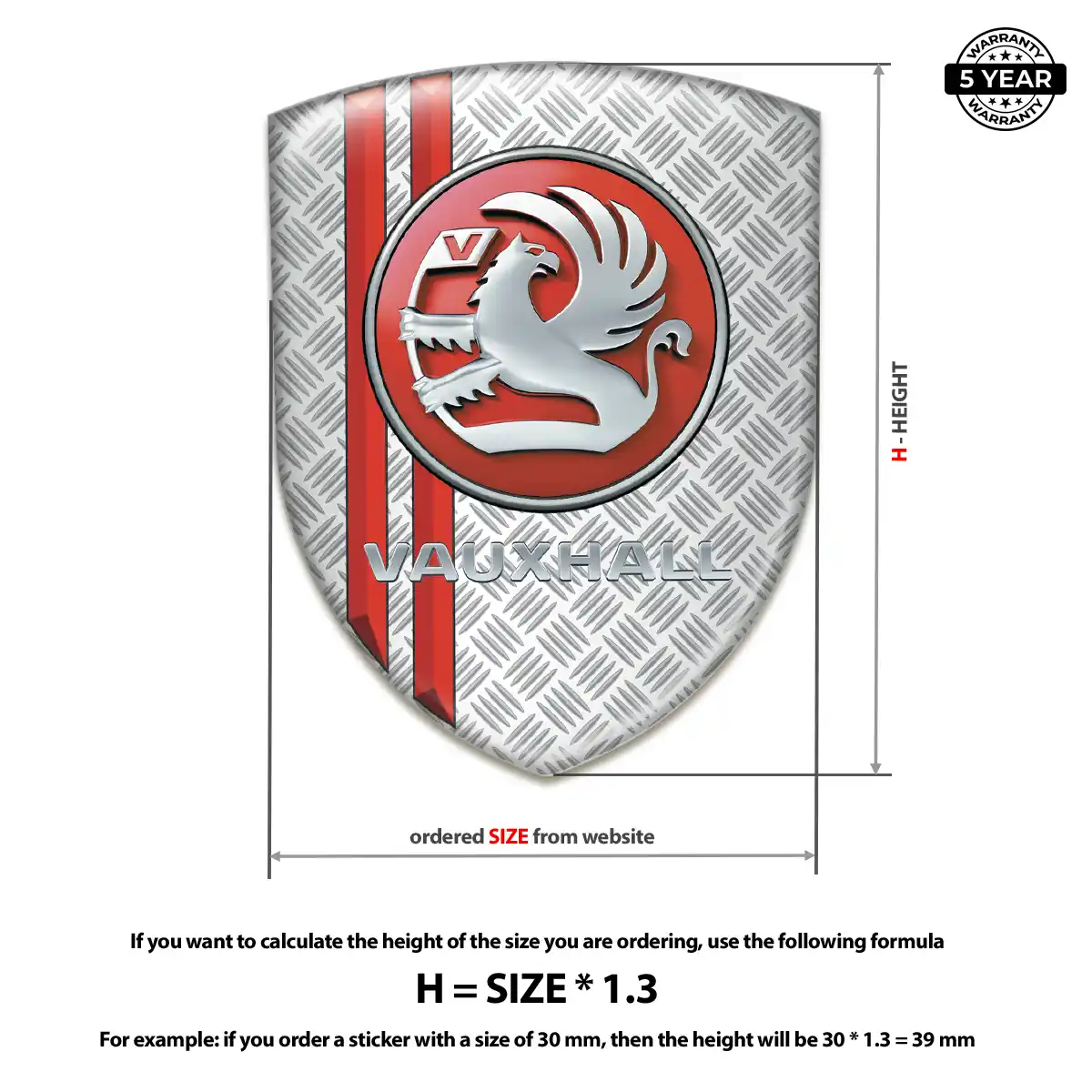 Vauxhall Vehicle Logo Sticker Prime Quality