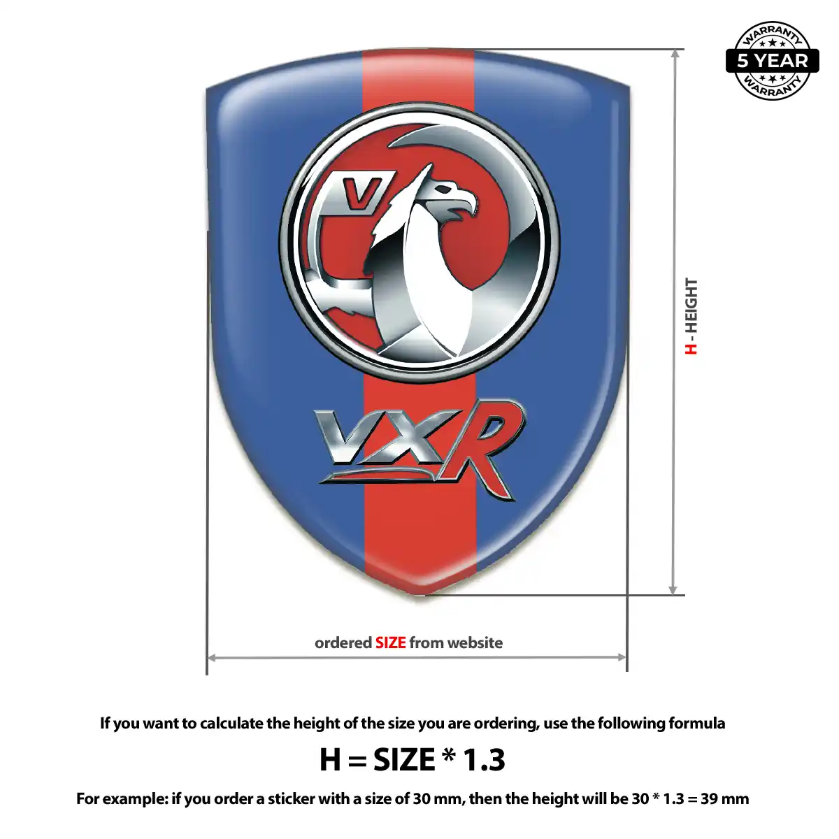 Vauxhall Vehicle Logo Sticker Refined Design