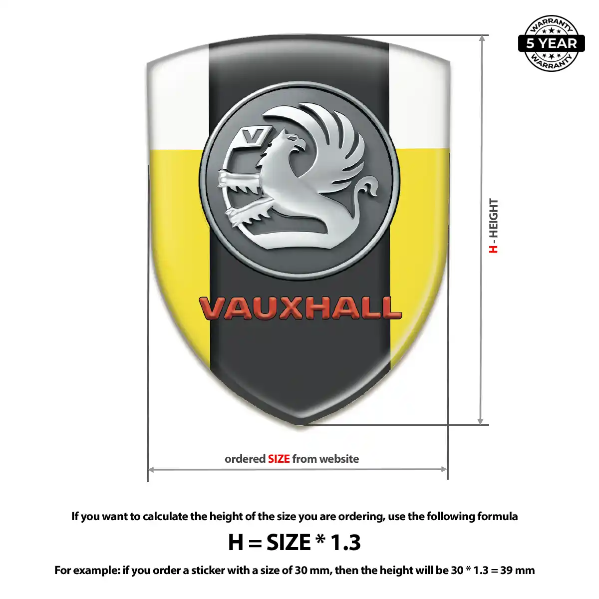 Vauxhall Vehicle Logo Sticker Signature Grade
