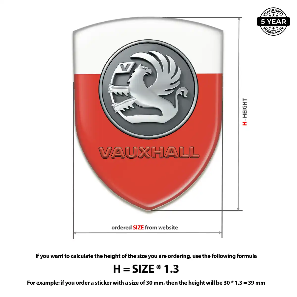 Vauxhall Vehicle Logo Sticker Sleek Style