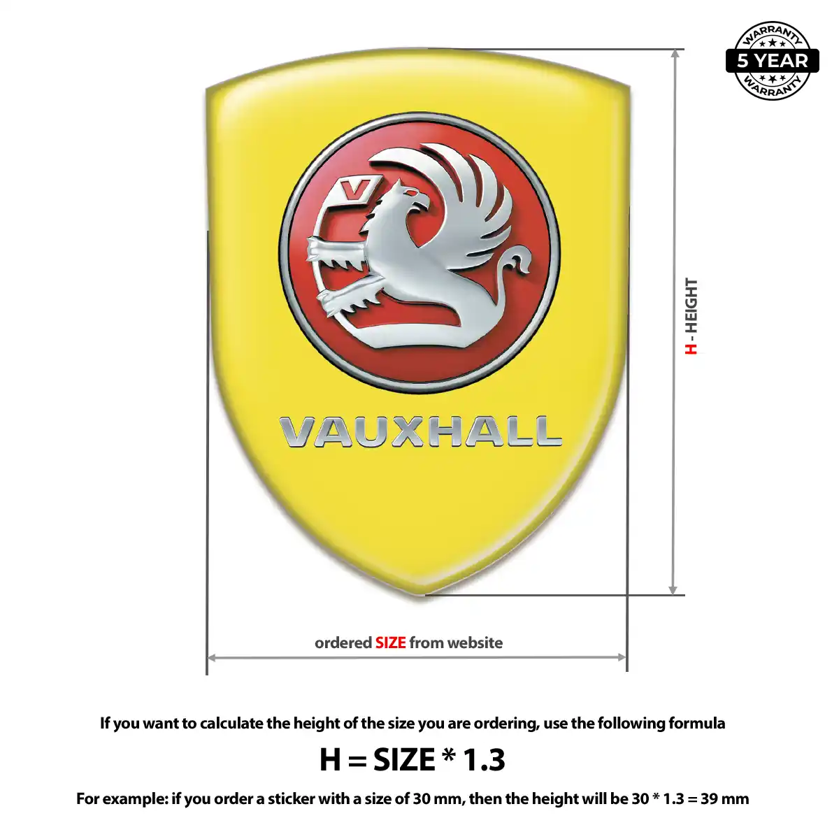 Vauxhall Vehicle Logo Sticker Superior Craft