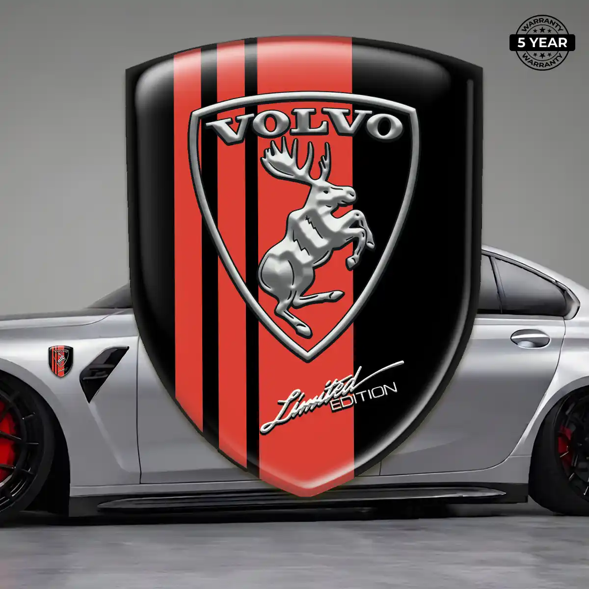 Volvo 3D Badge Sticker Cabin Style