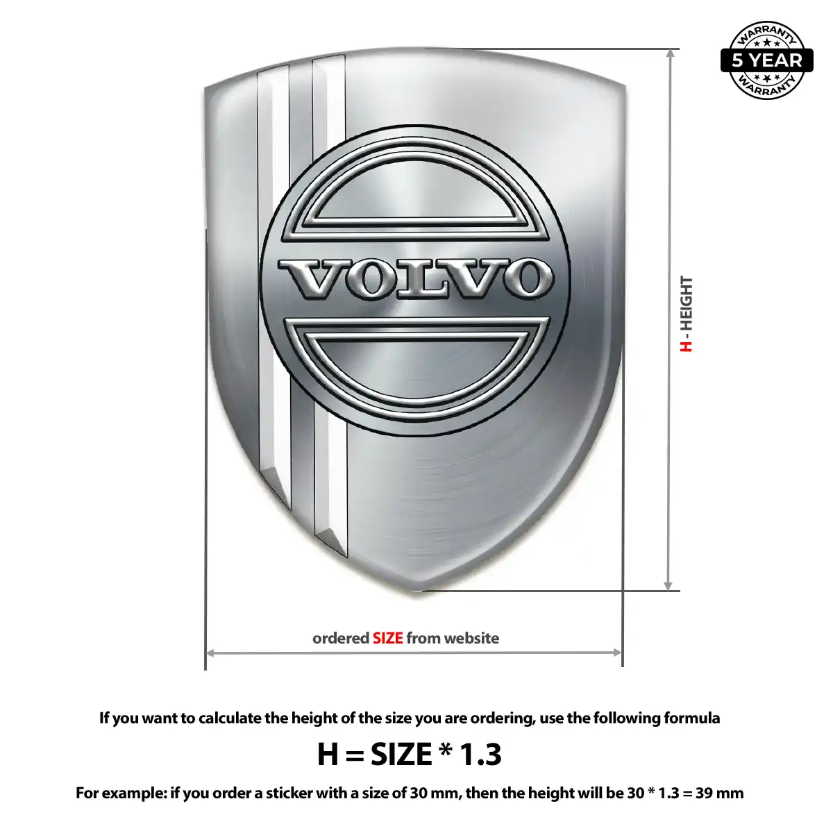 Volvo 3D Badge Sticker Exclusive Series