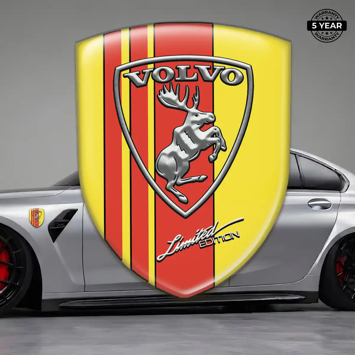 Volvo 3D Badge Sticker Premium Dome