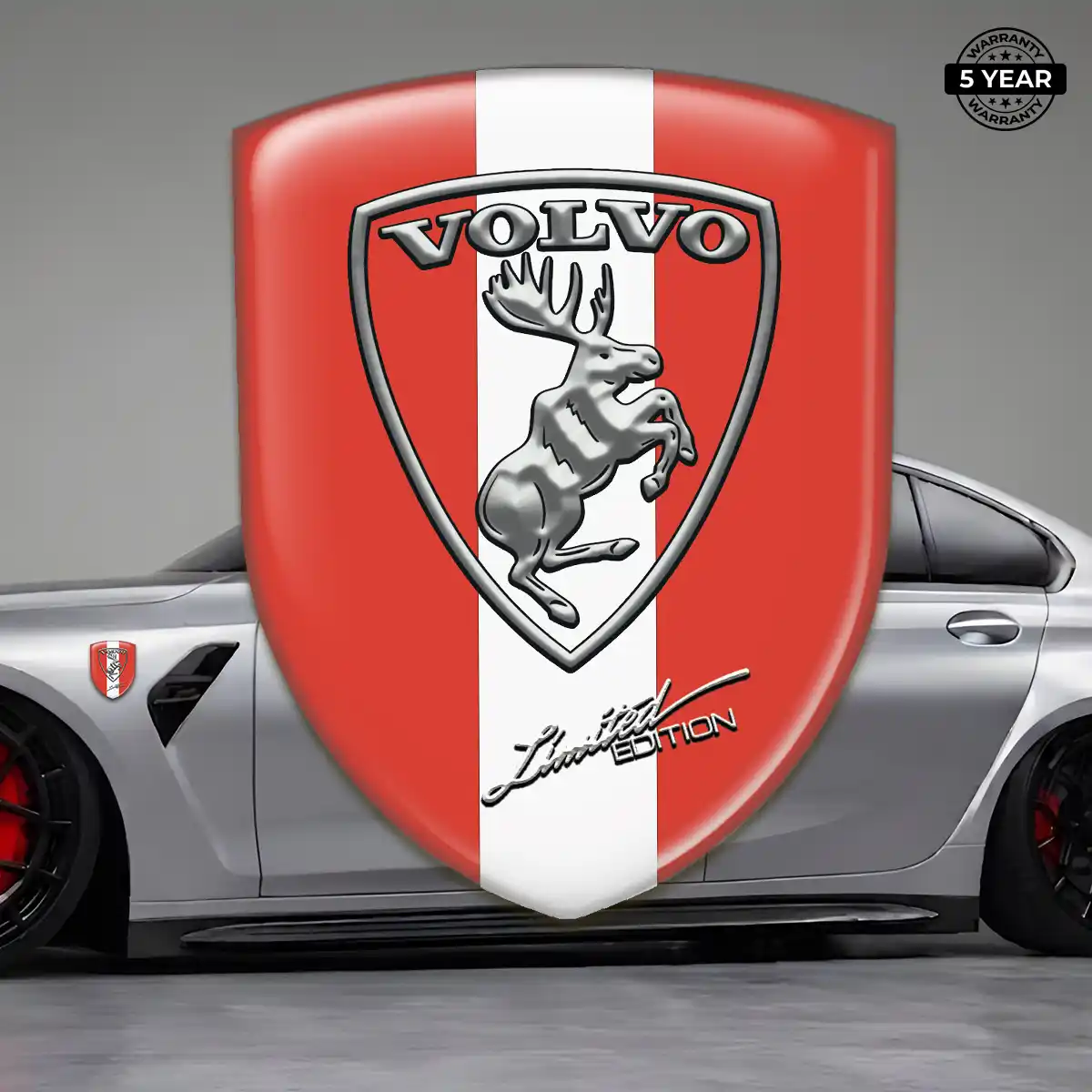 Volvo 3D Badge Sticker Resin Elite