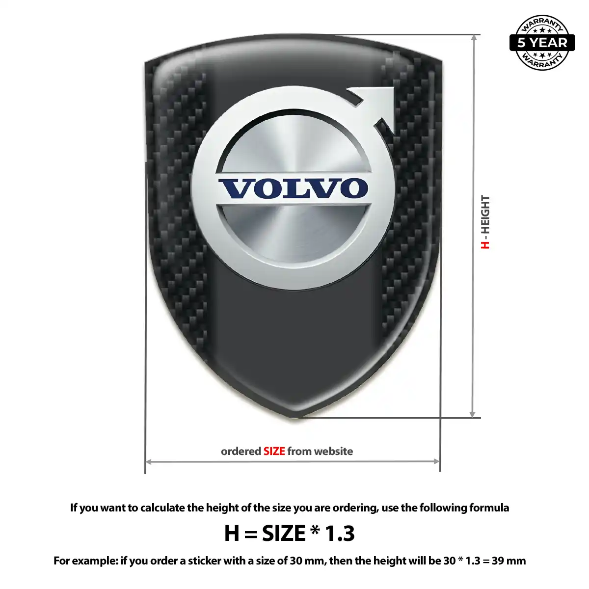 Volvo 3D Domed Sticker Elite Edition