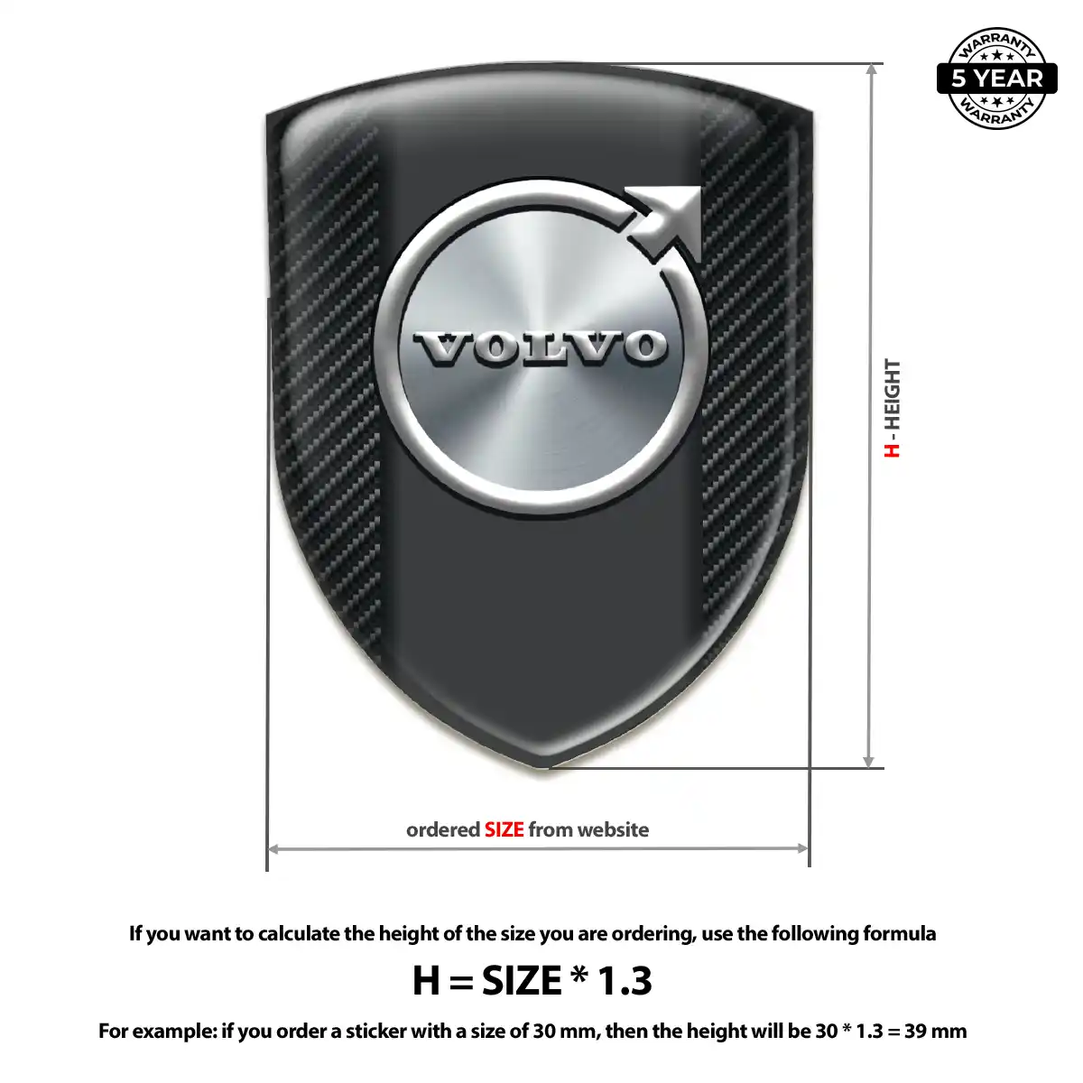 Volvo 3D Domed Sticker Exclusive Series