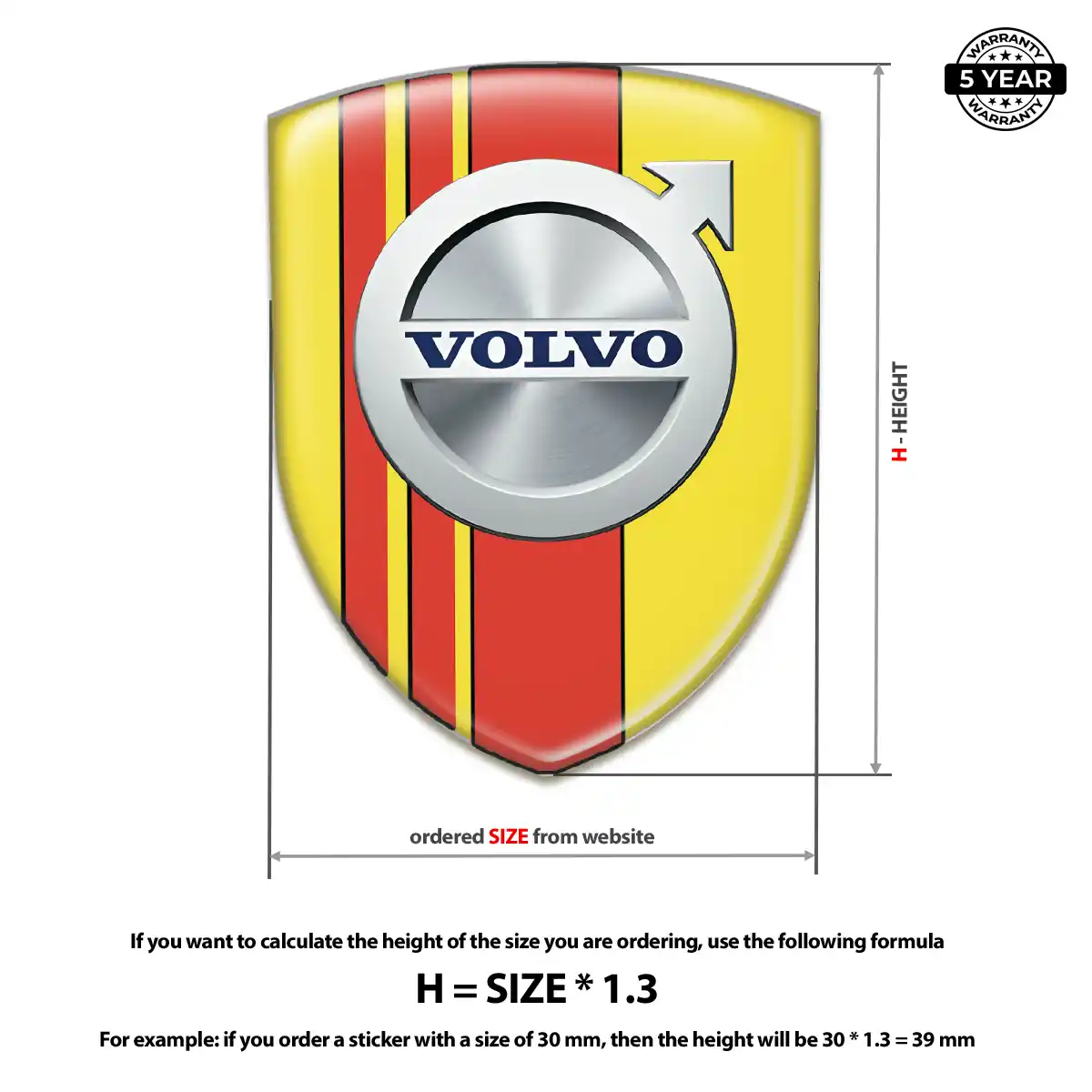 Volvo 3D Domed Sticker Noble Edition
