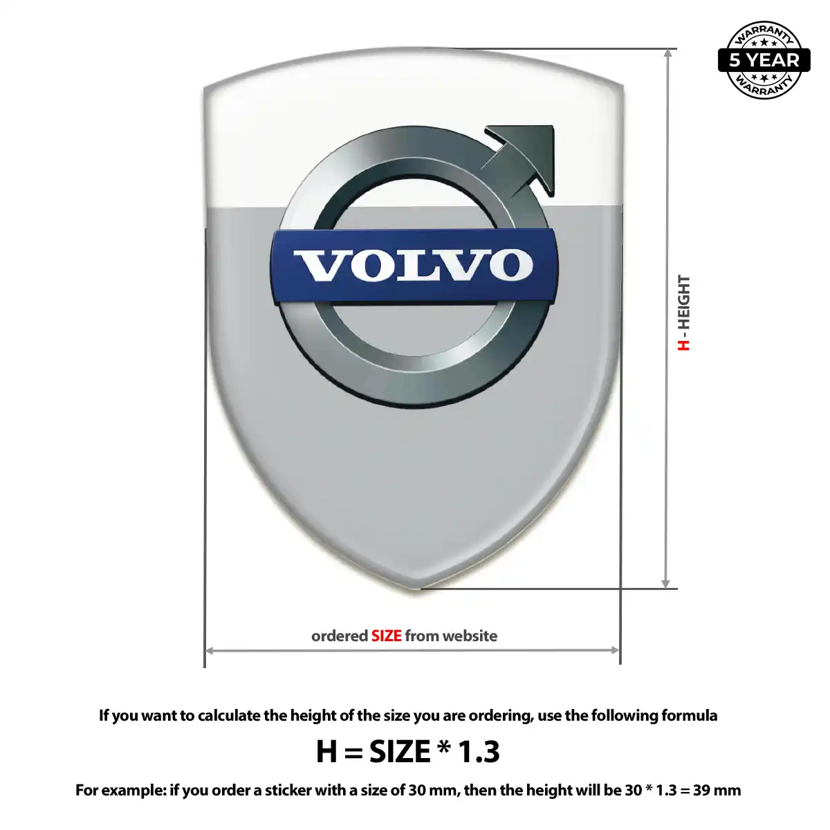 Volvo 3D Domed Sticker Opulent Line