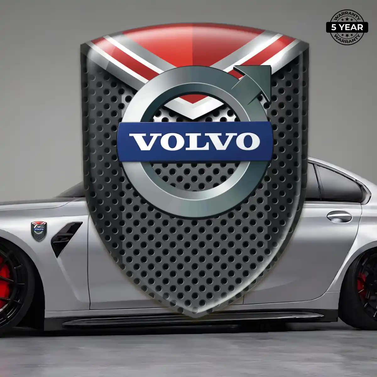 Volvo 3D Emblem Sticker Cabin Style