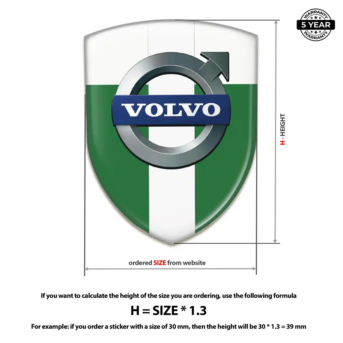 Volvo 3D Emblem Sticker Deluxe Edition
