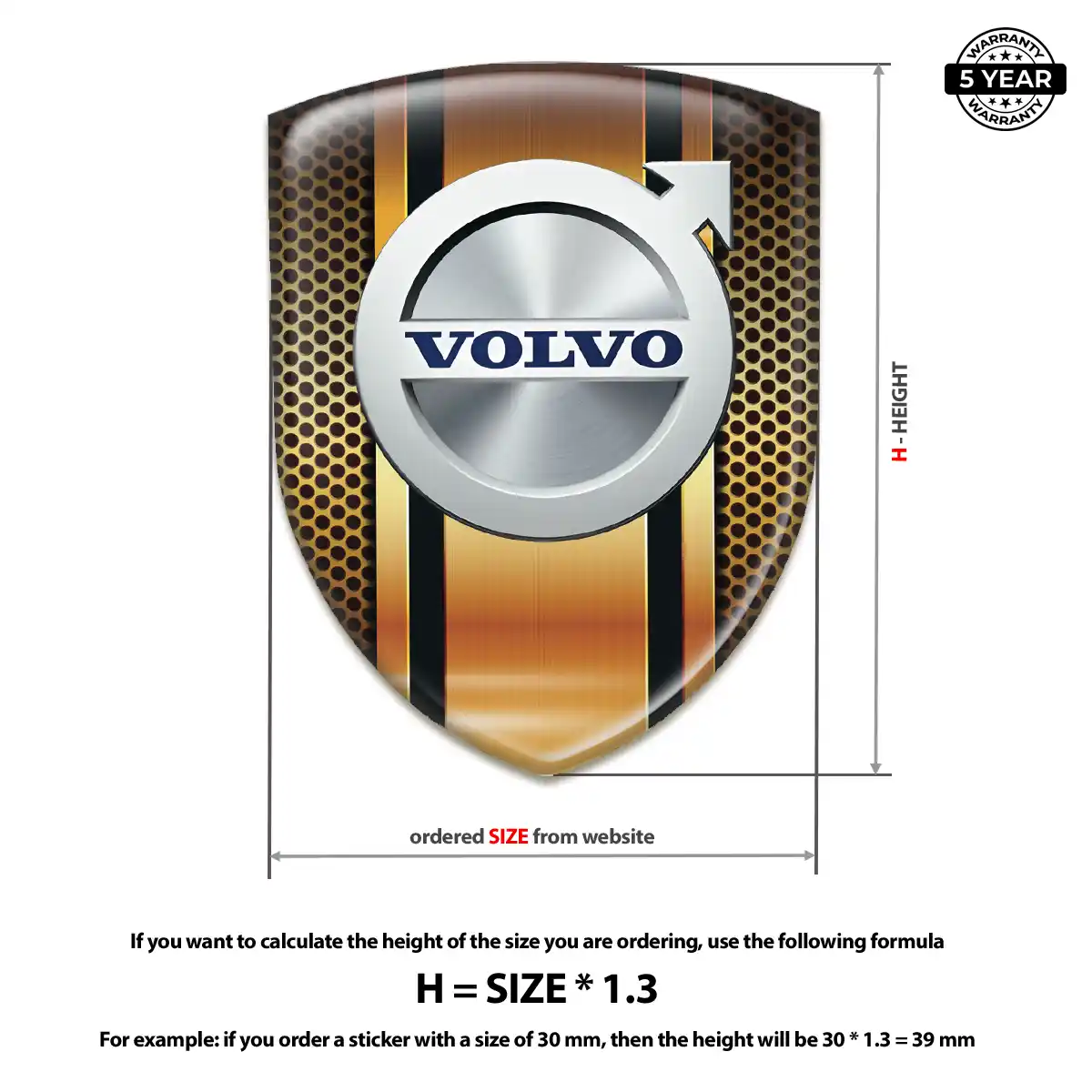 Volvo 3D Emblem Sticker Elite Edition