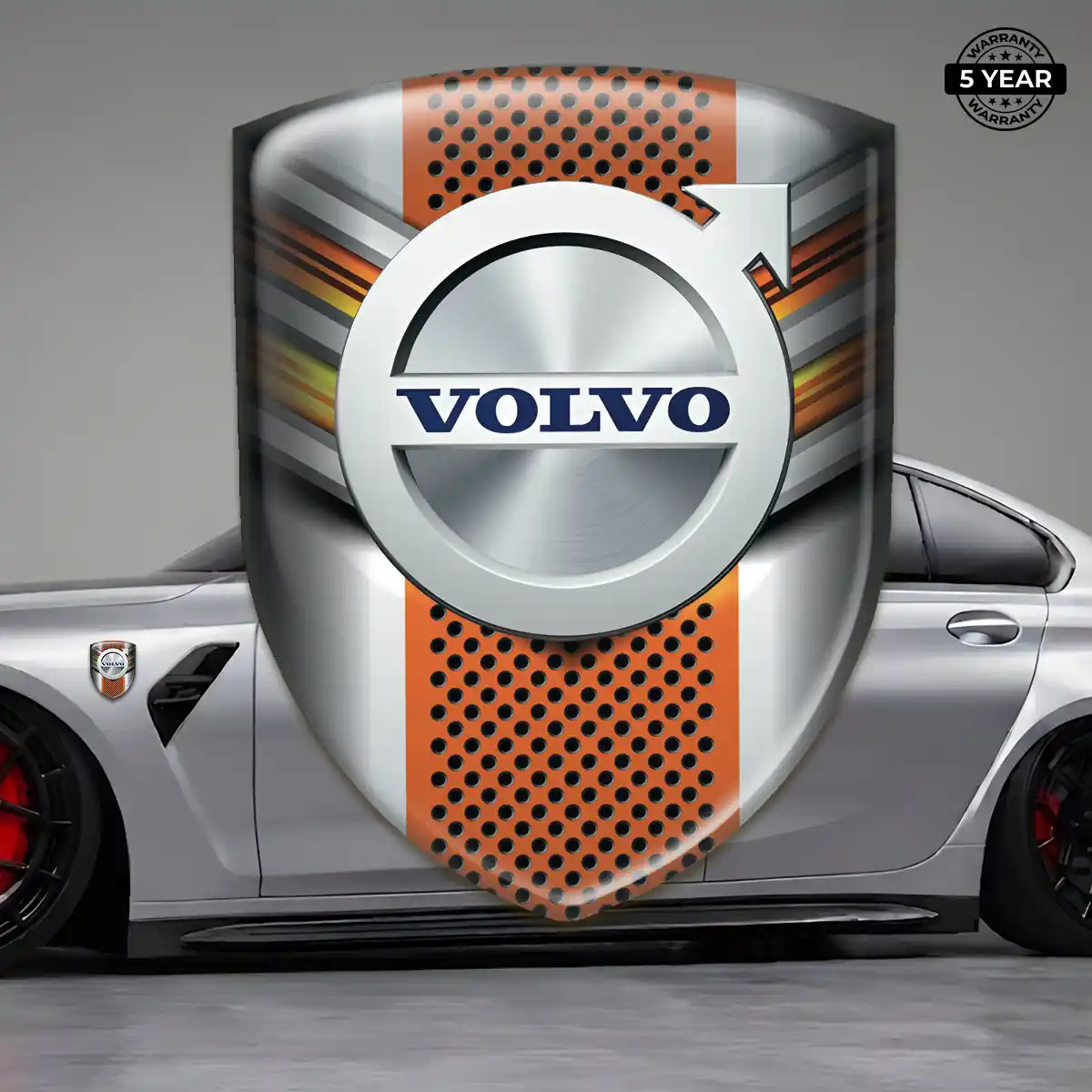 Volvo 3D Emblem Sticker Premium Dome