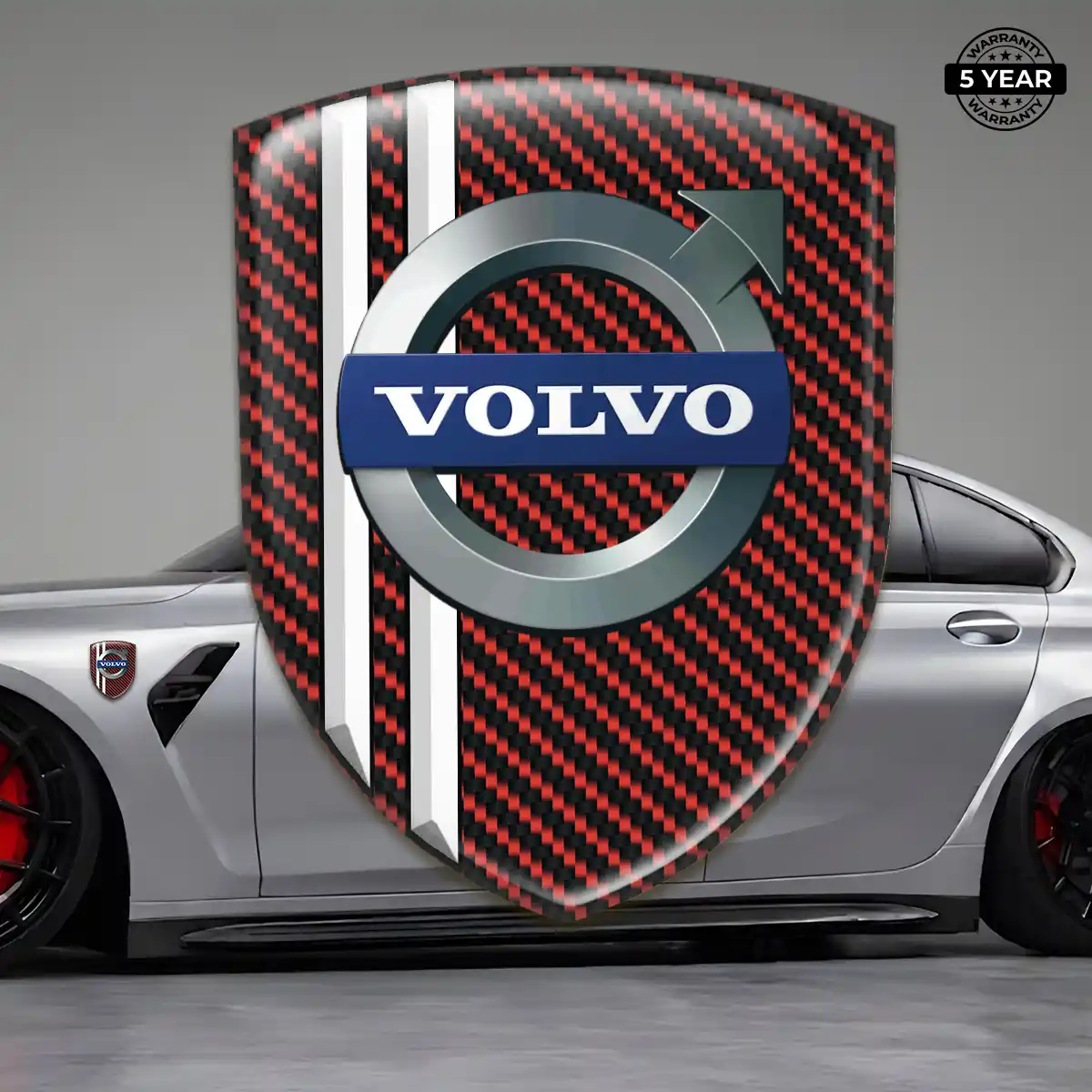 Volvo 3D Emblem Sticker Resin Luxe