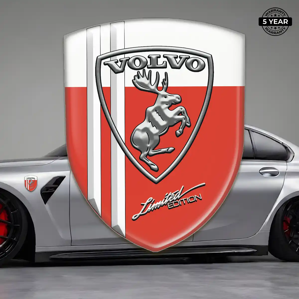 Volvo 3D Emblem Sticker Sleek Style