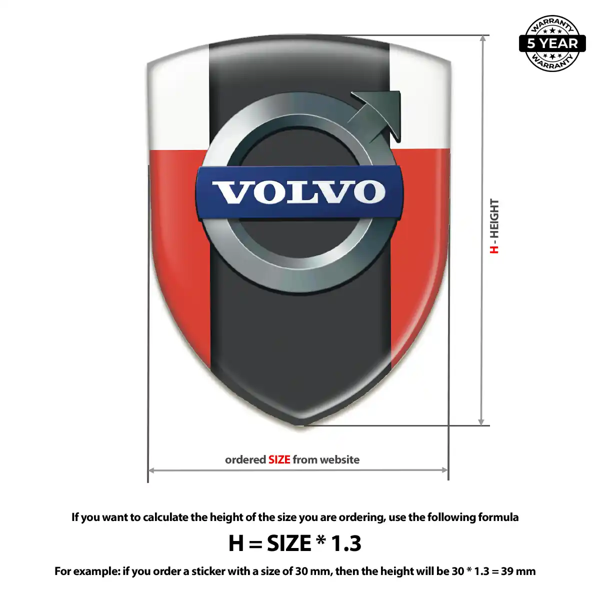 Volvo 3D Gel Sticker Cabin Style