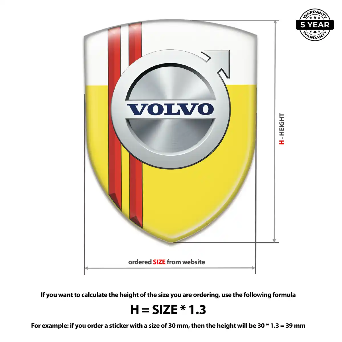 Volvo 3D Gel Sticker Deluxe Edition