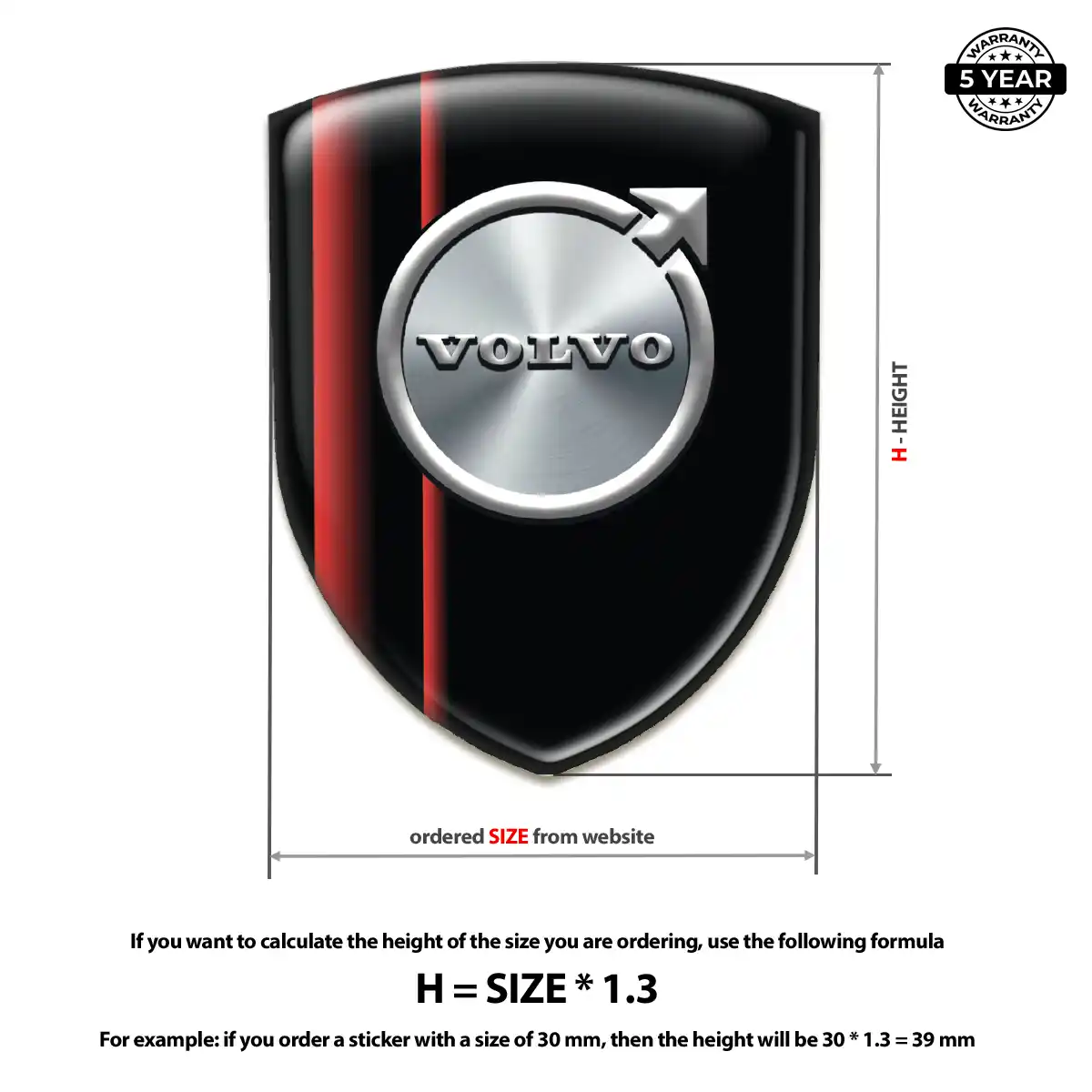 Volvo 3D Gel Sticker Elite Edition