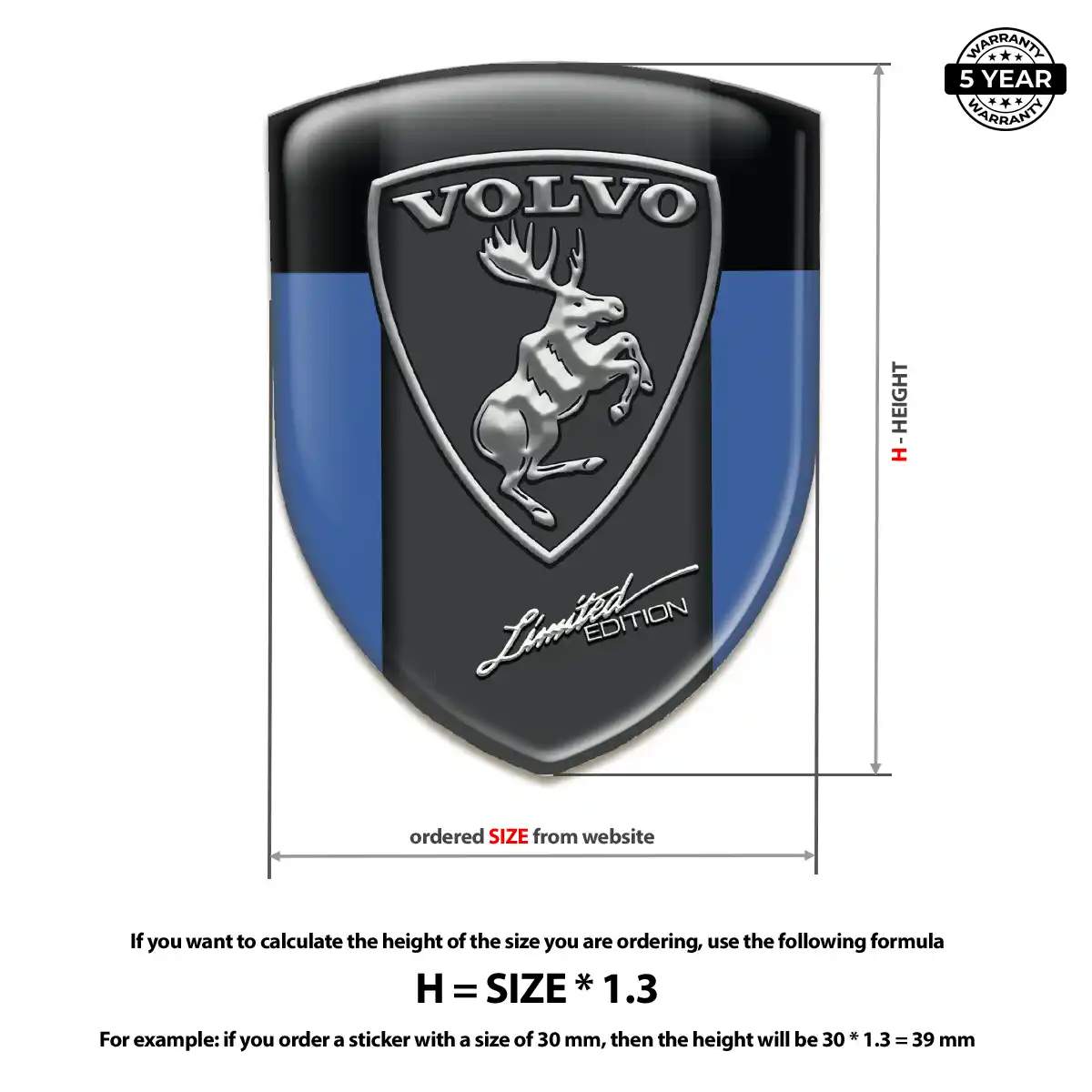 Volvo 3D Gel Sticker Exclusive Series
