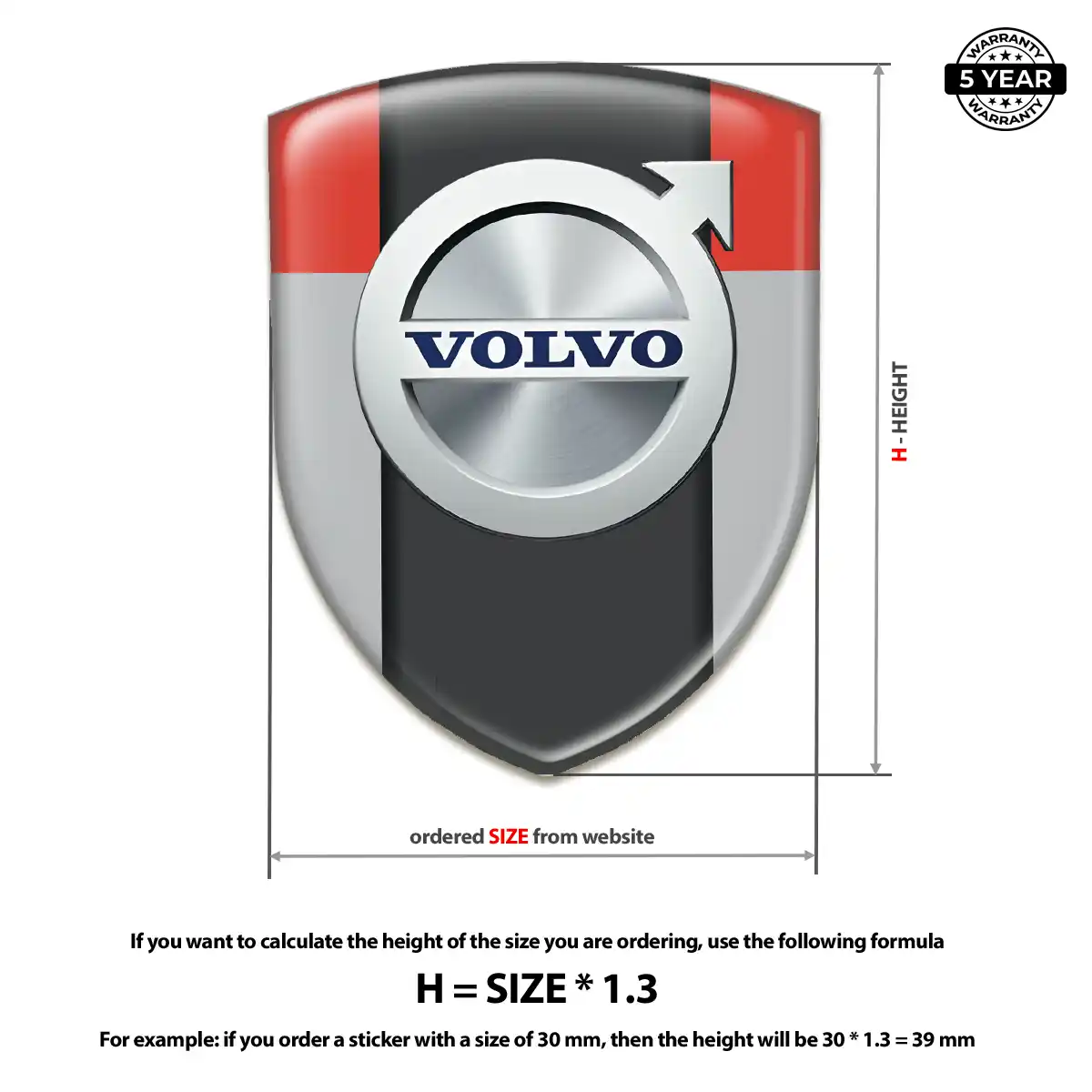Volvo 3D Gel Sticker Noble Edition
