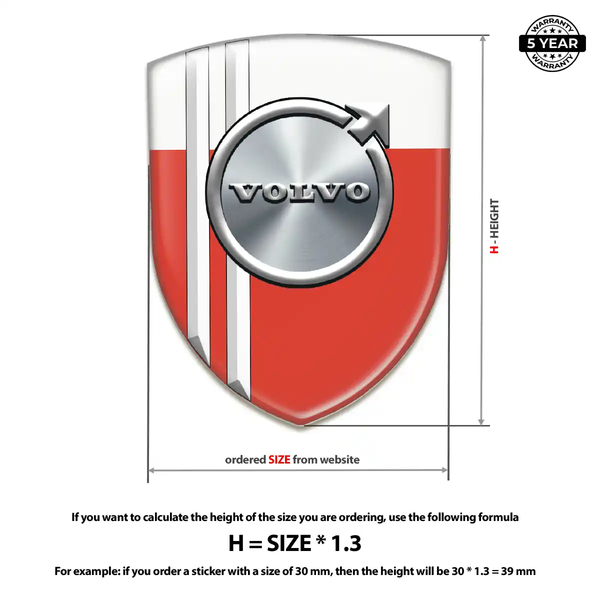Volvo 3D Gel Sticker Opulent Line