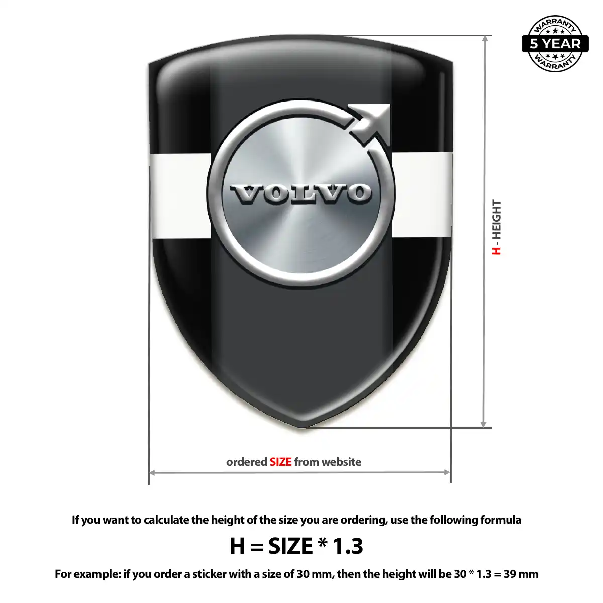 Volvo 3D Gel Sticker Prestige Line