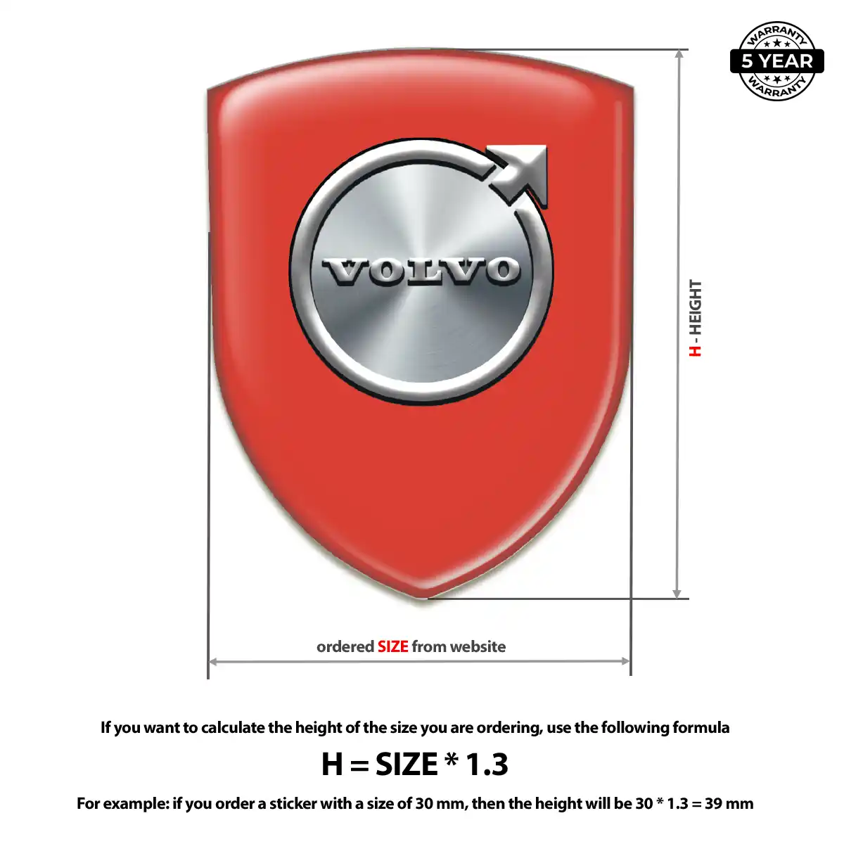Volvo 3D Gel Sticker Refined Design