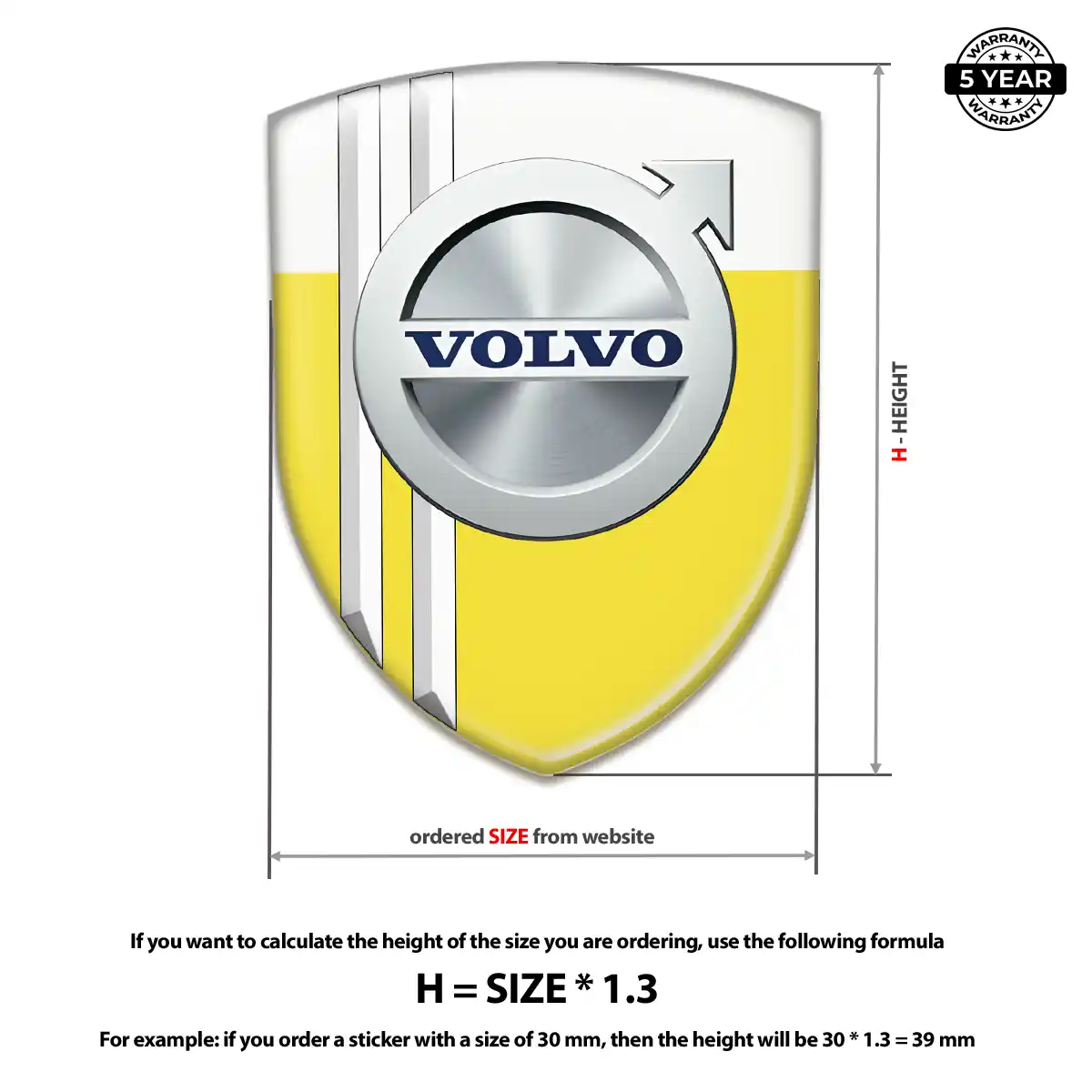 Volvo 3D Gel Sticker Superior Craft
