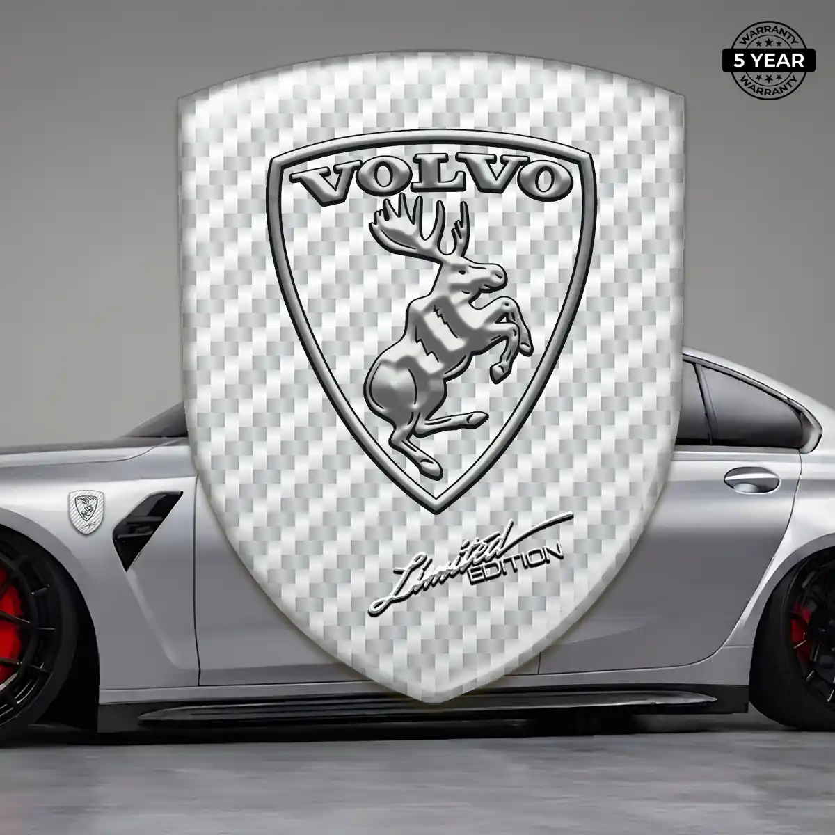 Volvo 3D Logo Sticker Cabin Style