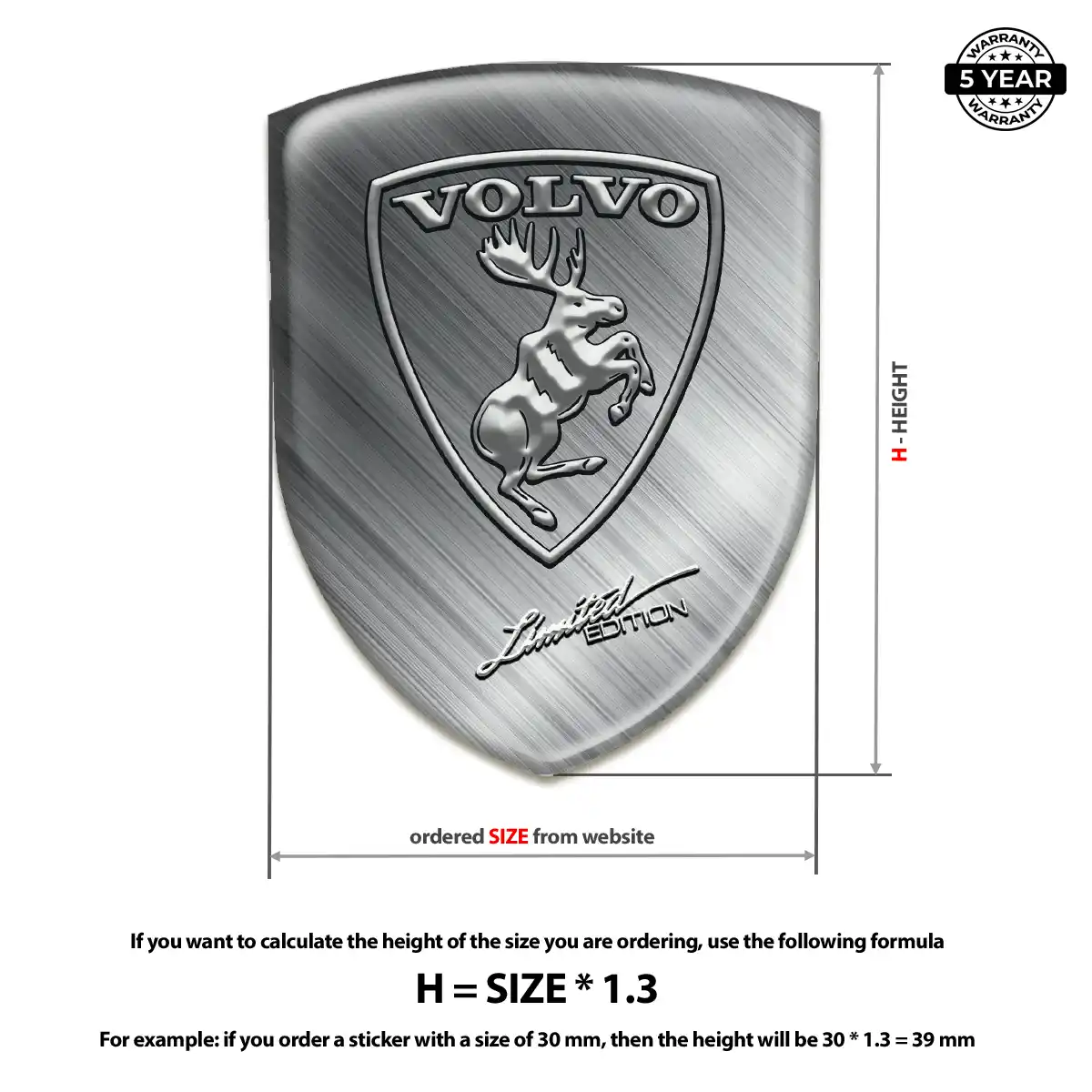 Volvo 3D Logo Sticker Elite Edition