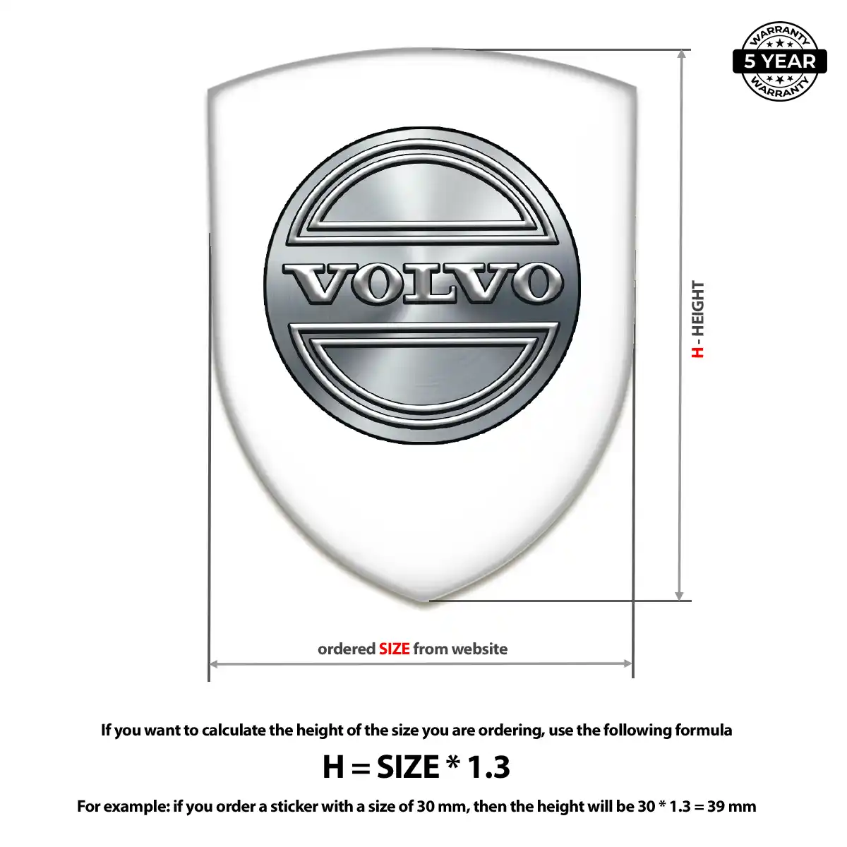 Volvo 3D Resin Sticker Deluxe Edition