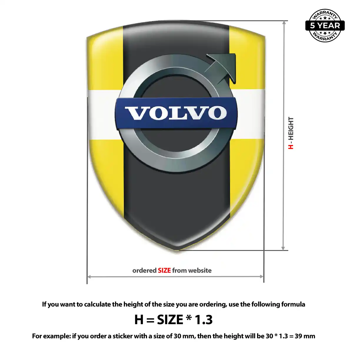 Volvo 3D Resin Sticker Elite Edition