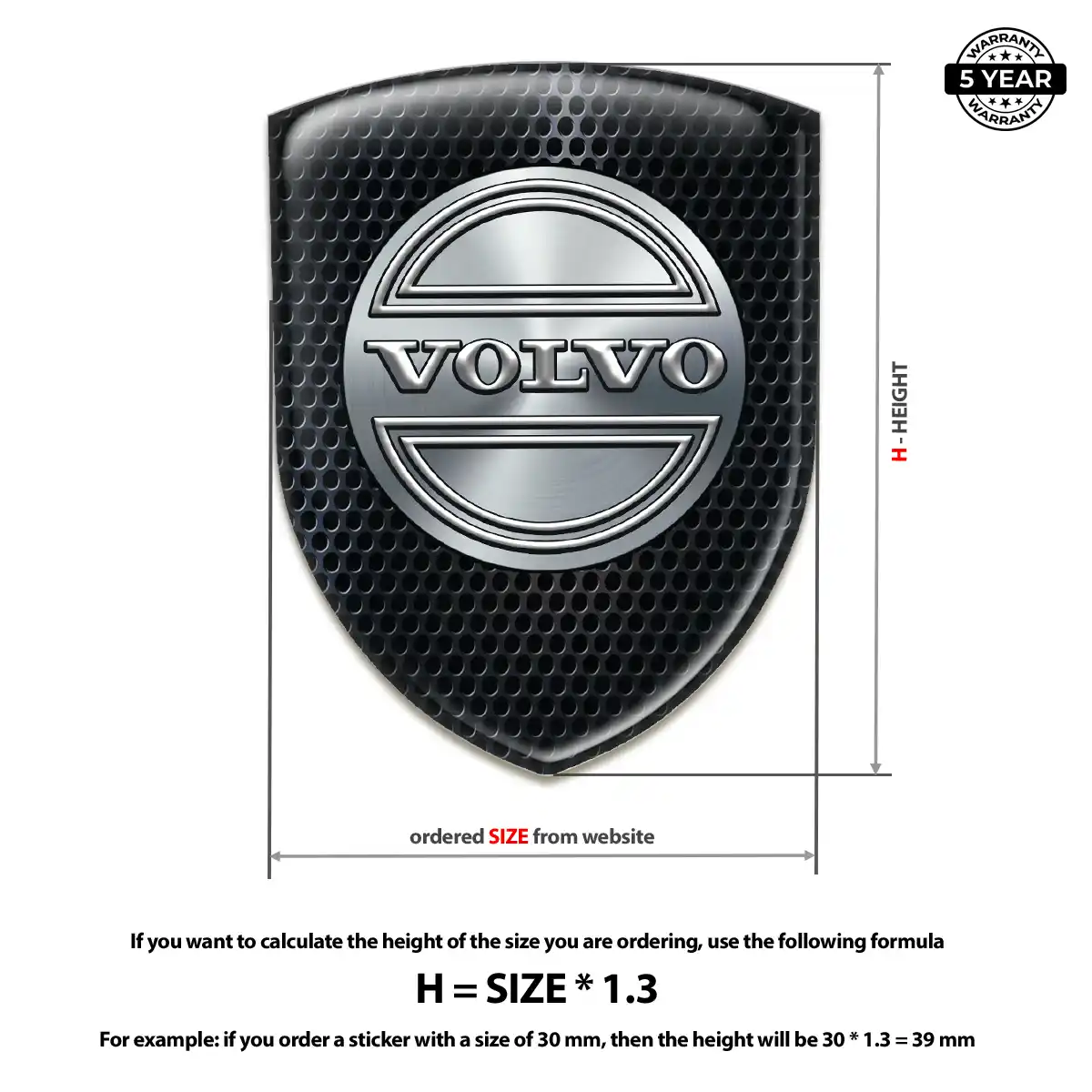 Volvo 3D Resin Sticker Exclusive Series