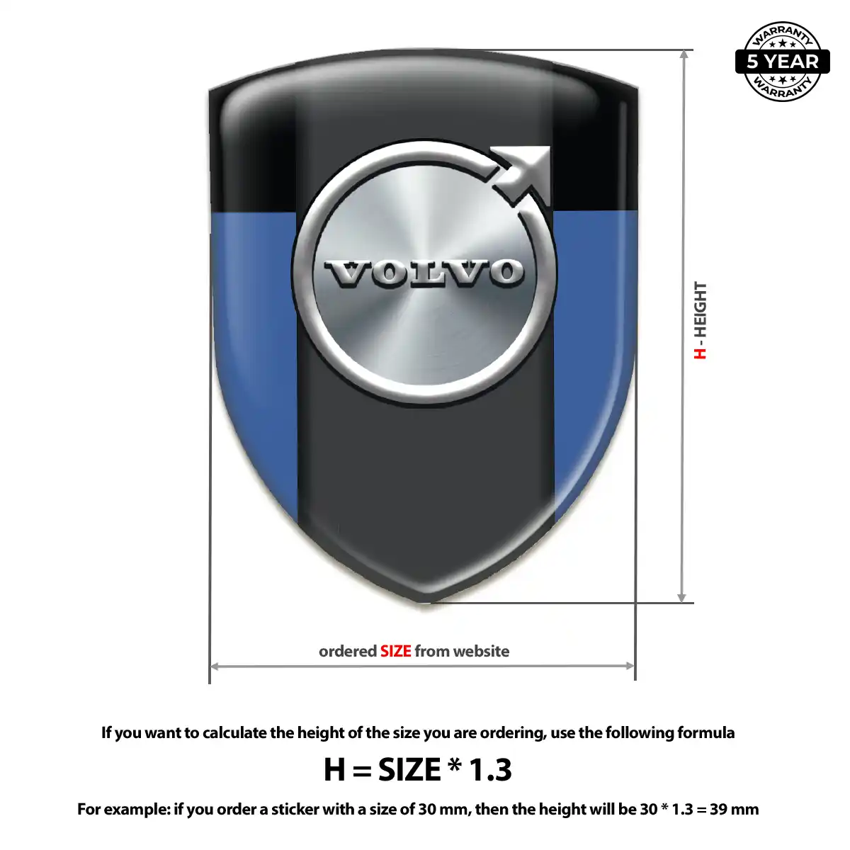 Volvo Automotive Emblem Sticker Elite Finish