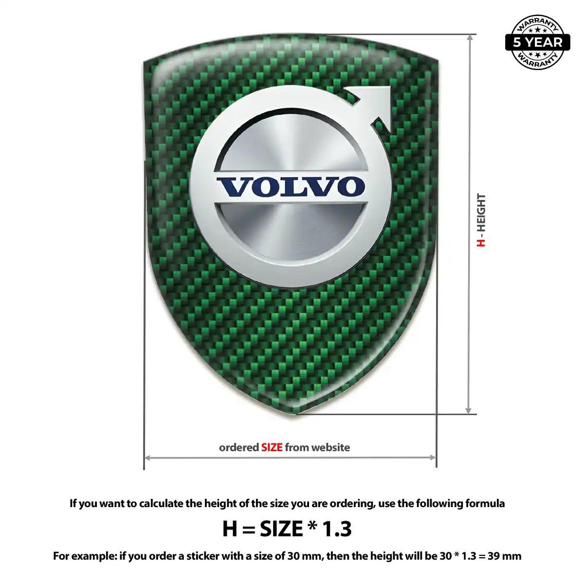 Volvo Automotive Emblem Sticker Interior Elegance